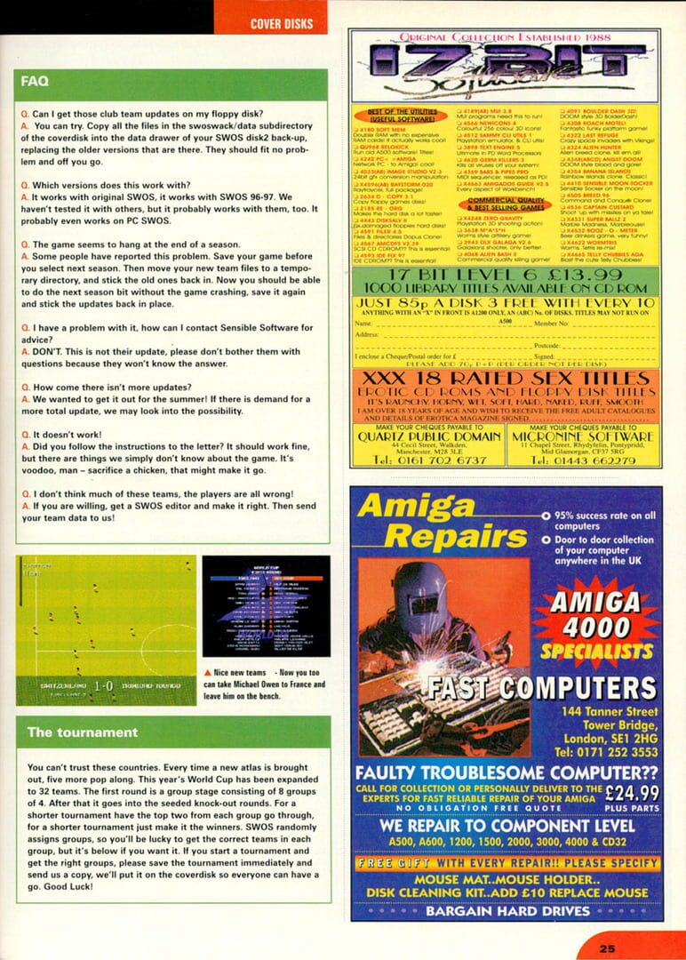Sensible World of Soccer '97/'98 World Cup Edition artwork 1