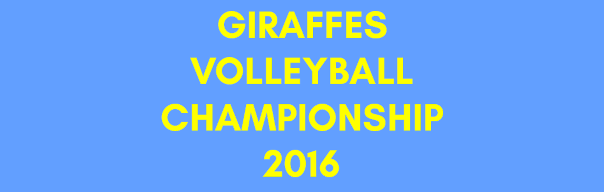 Giraffes Volleyball Championship 2016 artwork 1