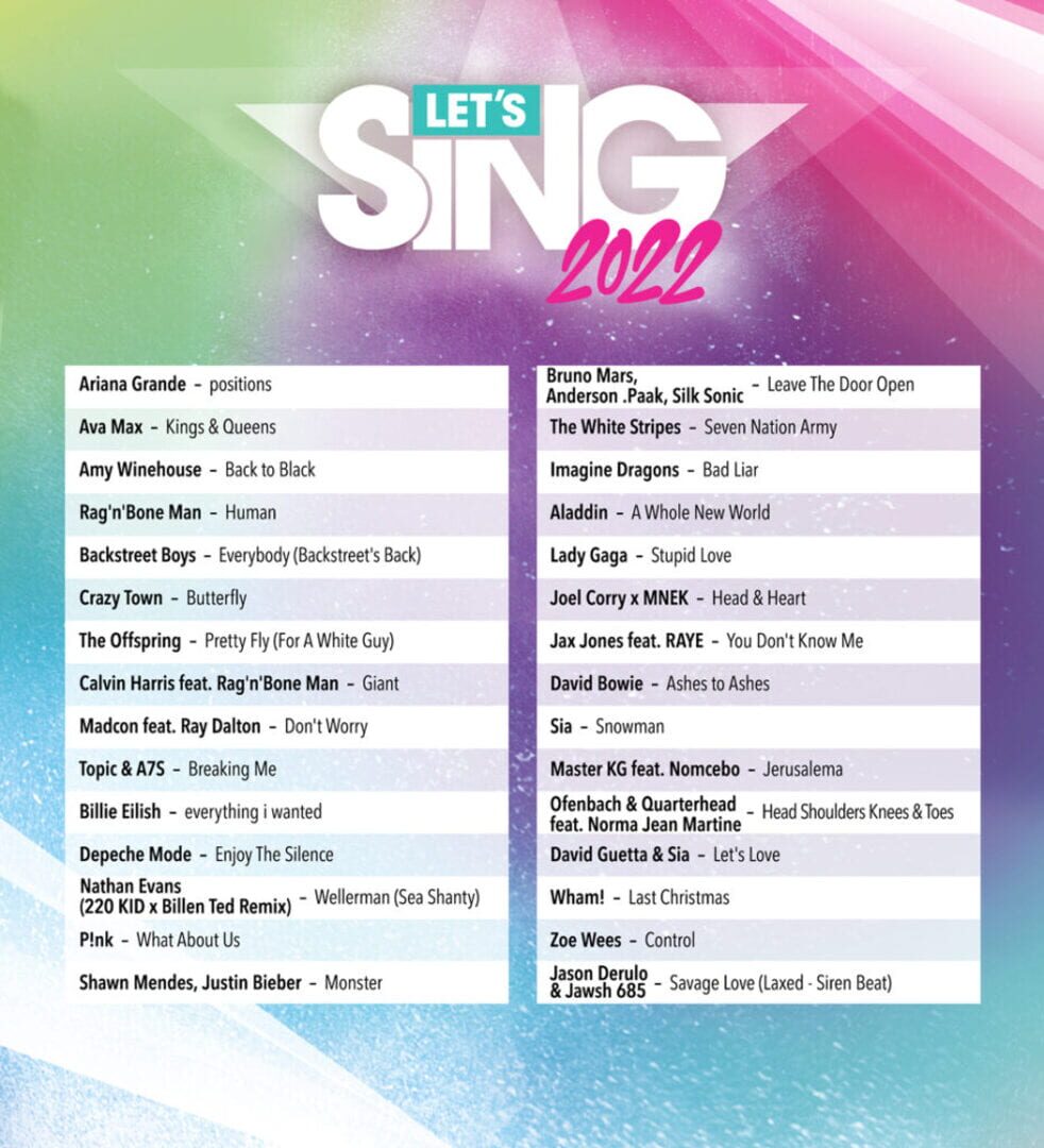 Let's Sing 2022 artwork 1