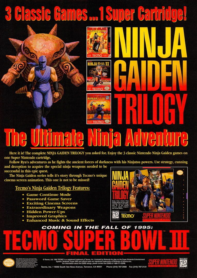 Ninja Gaiden Trilogy artwork 1
