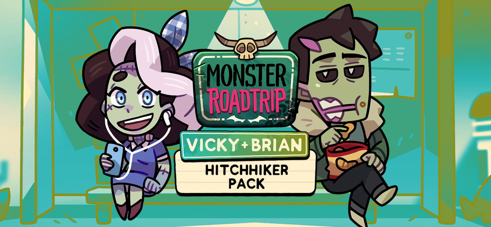 Monster Prom 3: Monster Roadtrip - Hitchhiker Pack: Vicky & Brian artwork 1