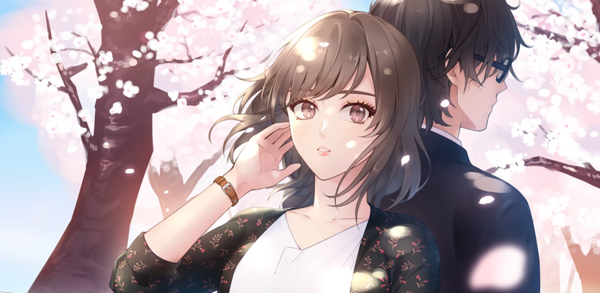 Under a Tree with Cherry Blossoms: Love with One's Back artwork 1