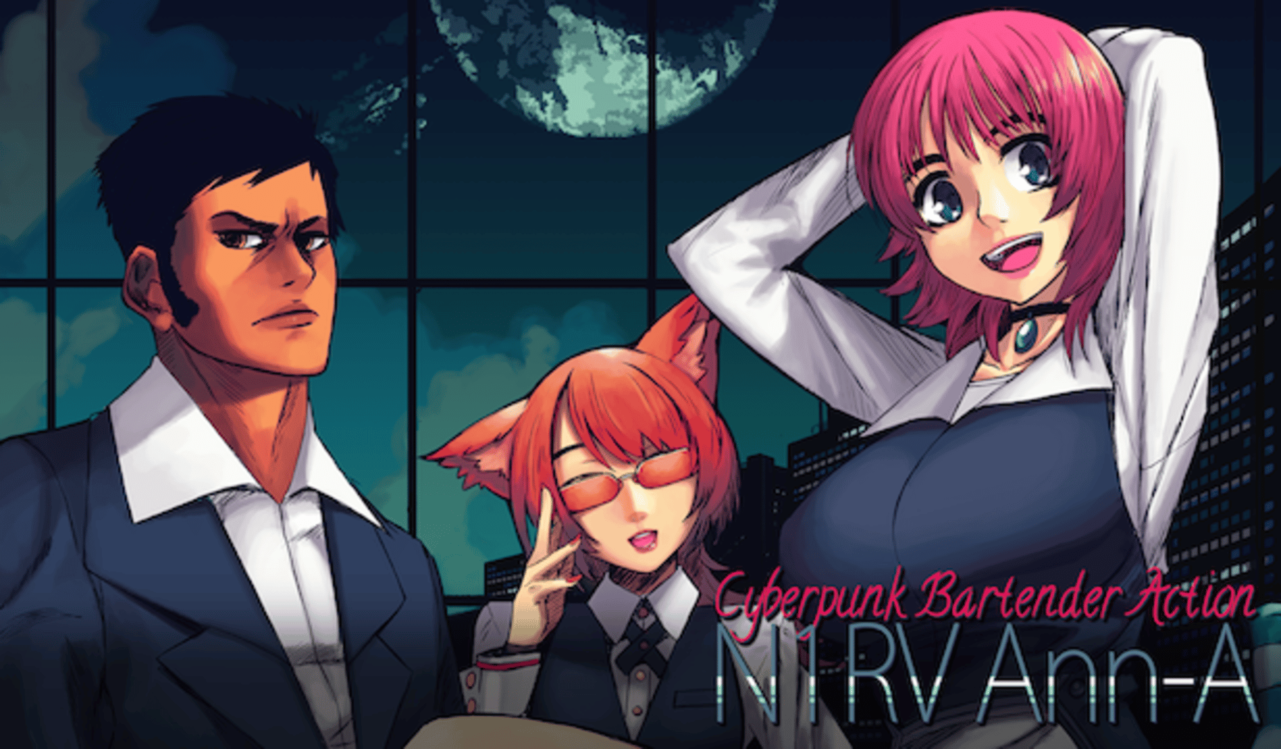 N1RV Ann-A: Cyberpunk Bartender Action artwork 1