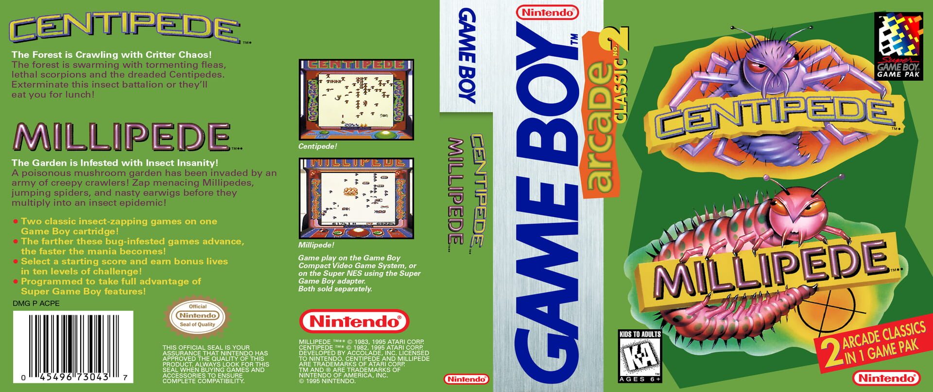 Arcade Classic No. 2: Centipede / Millipede artwork 1