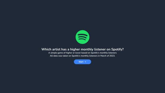 Higher or Lower: Spotify Edition screenshot 2