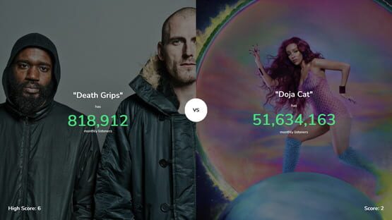 Higher or Lower: Spotify Edition screenshot 5