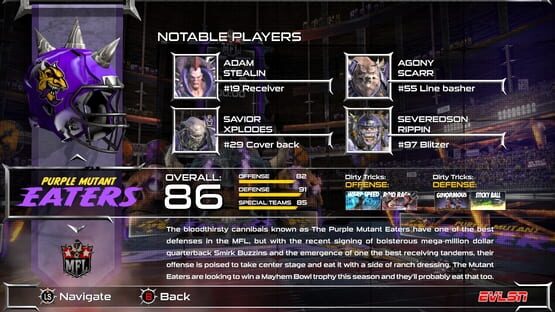 Mutant Football League: Dynasty Edition - Purple Oil Pack screenshot 6