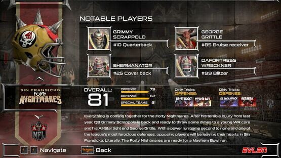 Mutant Football League: Sin Fransicko Forty Nightmares screenshot 1
