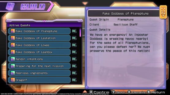 Hyperdimension Neptunia Re;Birth1: Shares Quests screenshot 2