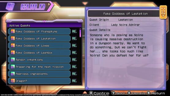Hyperdimension Neptunia Re;Birth1: Shares Quests screenshot 3