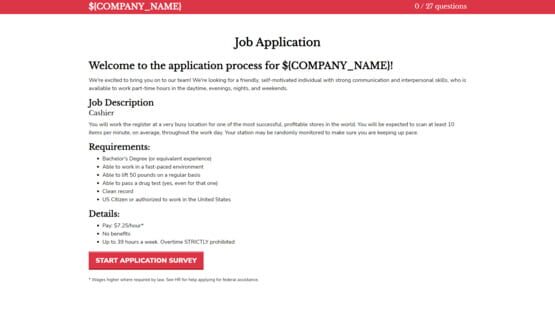Job Application Simulator screenshot 1