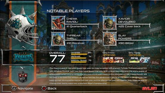 Mutant Football League: Diami Krakens screenshot 2