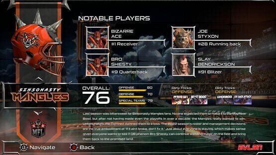 Mutant Football League: Sinsonasty Mangles screenshot 2