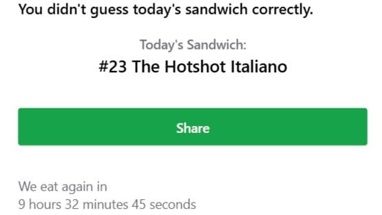 Subway Sandwichdle screenshot 4